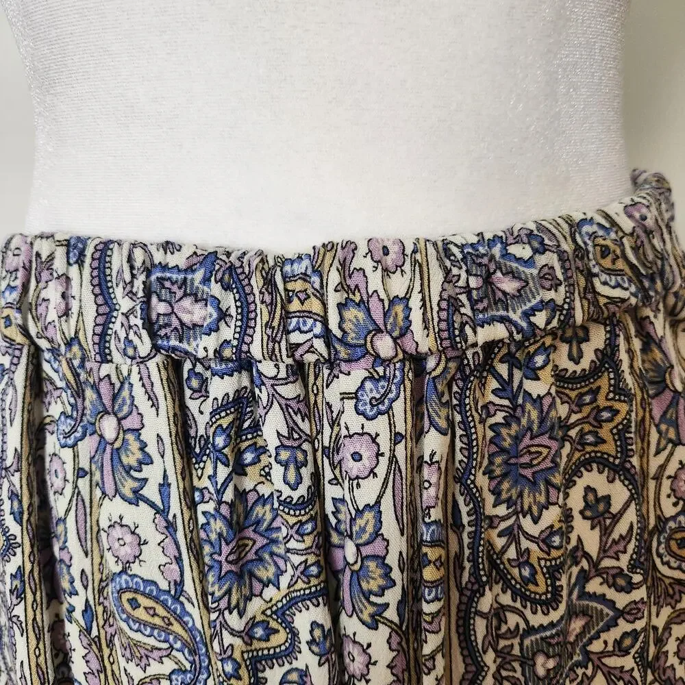 New American Eagle Maxi Skirt Size Medium Womens Boho Beach Side Slits Festival